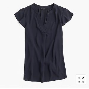 NWOT JCrew Flutter Sleeve Top